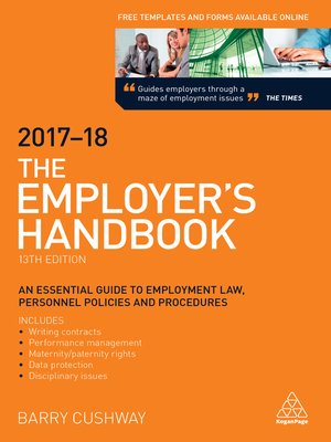 cover image of The Employer's Handbook 2017-2018